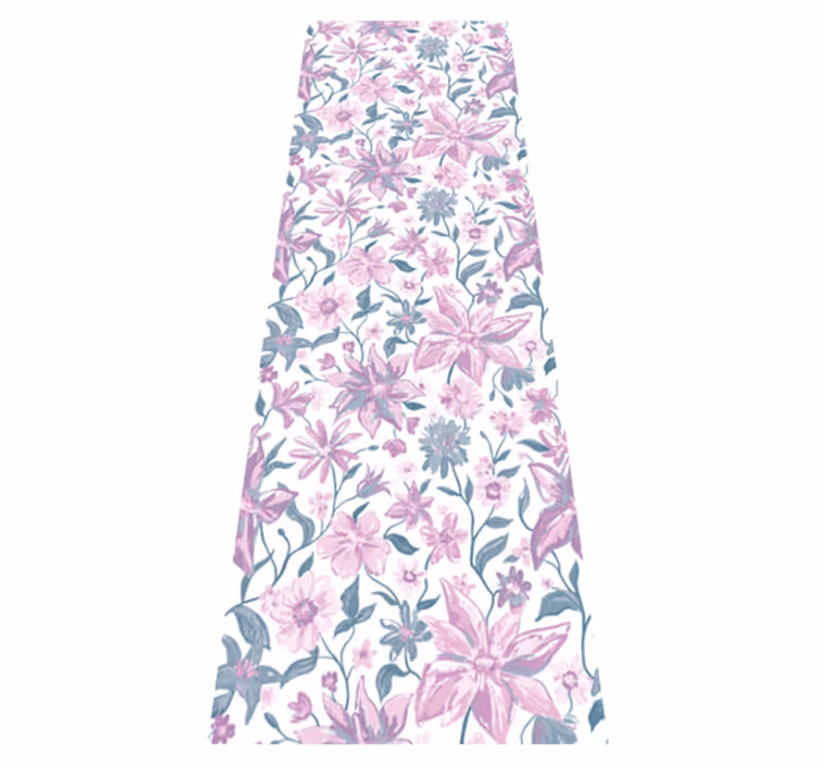 Tappeto vinile natura rose rosa e grigie - TenStickers