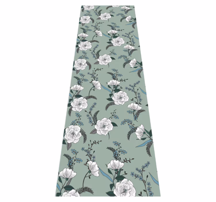 Tappeto vinile natura albero di magnolia bianca - TenStickers