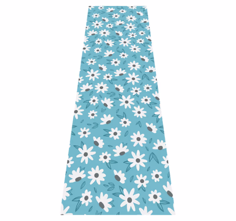Tappeto vinile natura fiori in stile nonna chic - TenStickers