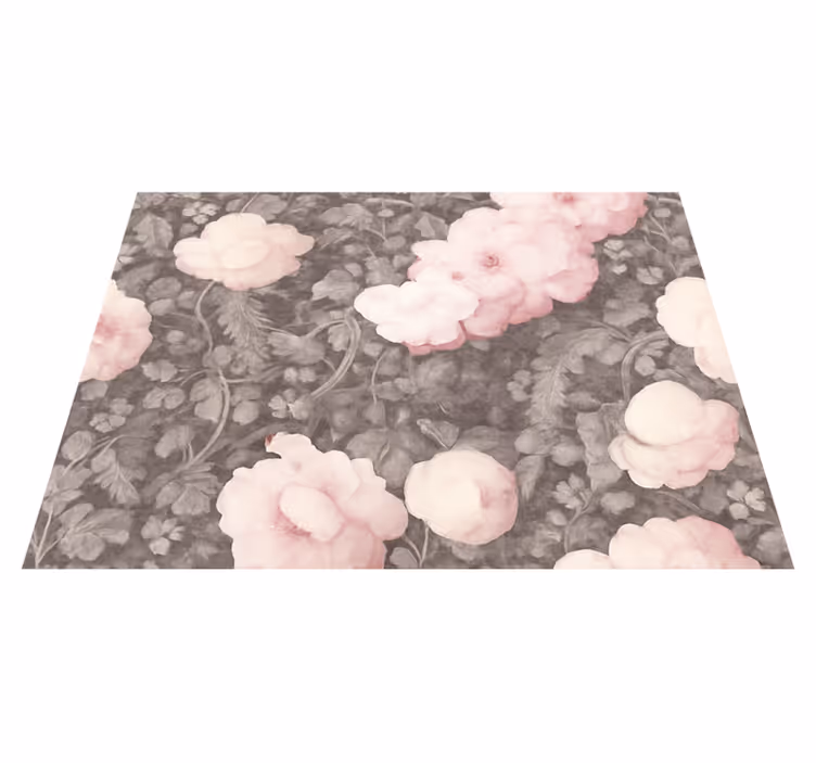 Tappeto vinile natura fiori di lino vintage - TenStickers