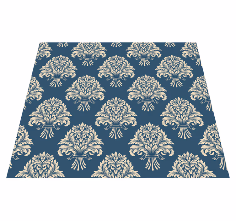 Tappeto vinile vintage design floreale barocco - TenStickers