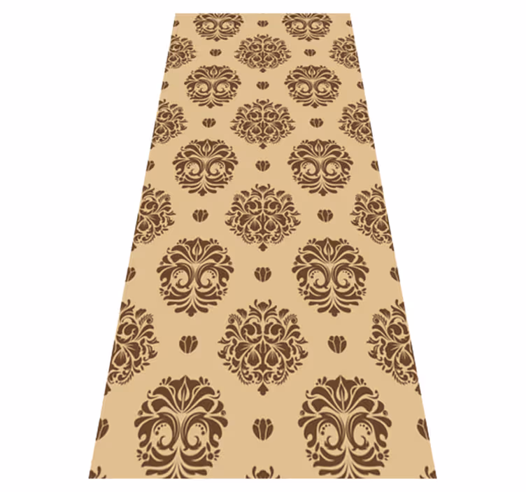 Tappeto vinile vintage stile damascato beige - TenStickers