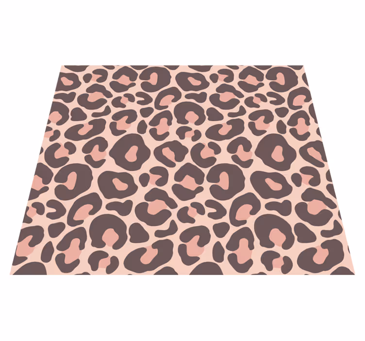 Tappeto vinile animali stampa leopardata rosa - TenStickers
