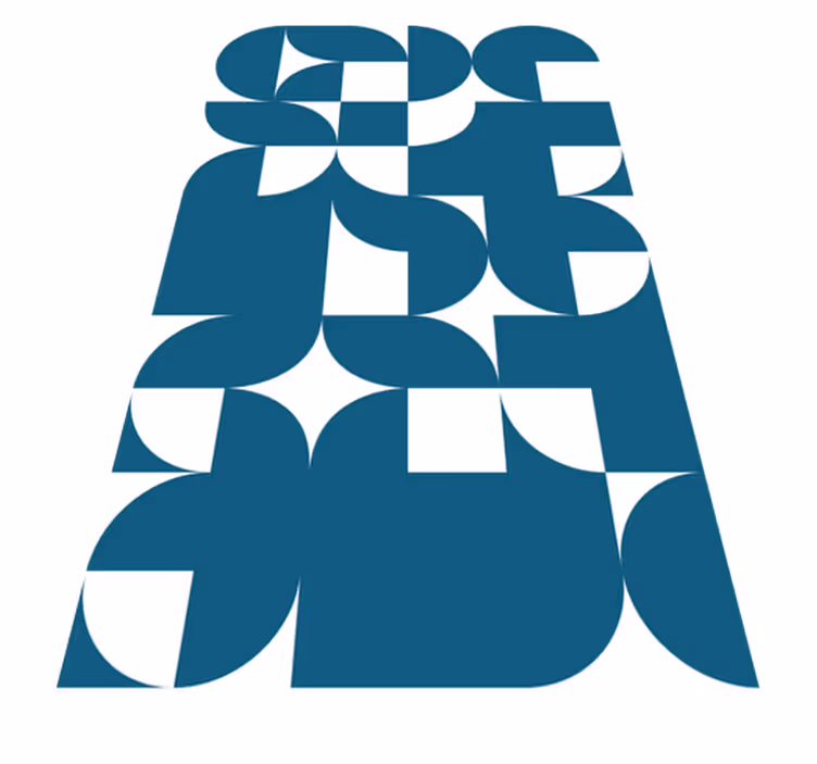 Tappeto vinile moderno motivo geometrico cerchi blu - TenStickers