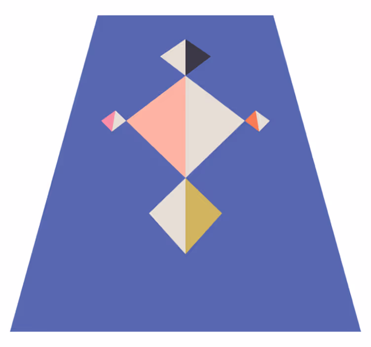 Tappeto vinile moderno arte a motivo geometrico - TenStickers