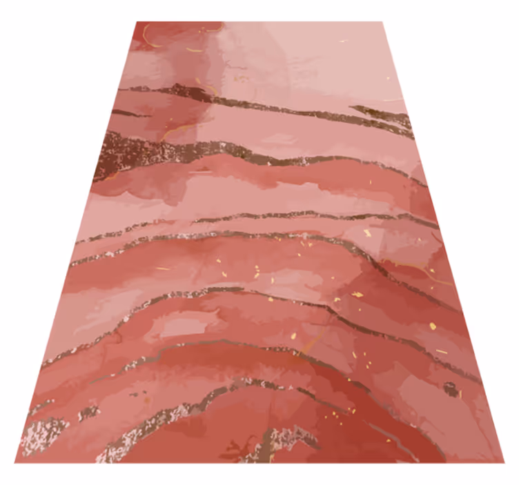 Tappeto vinile moderno acquerello rosa brillante - TenStickers