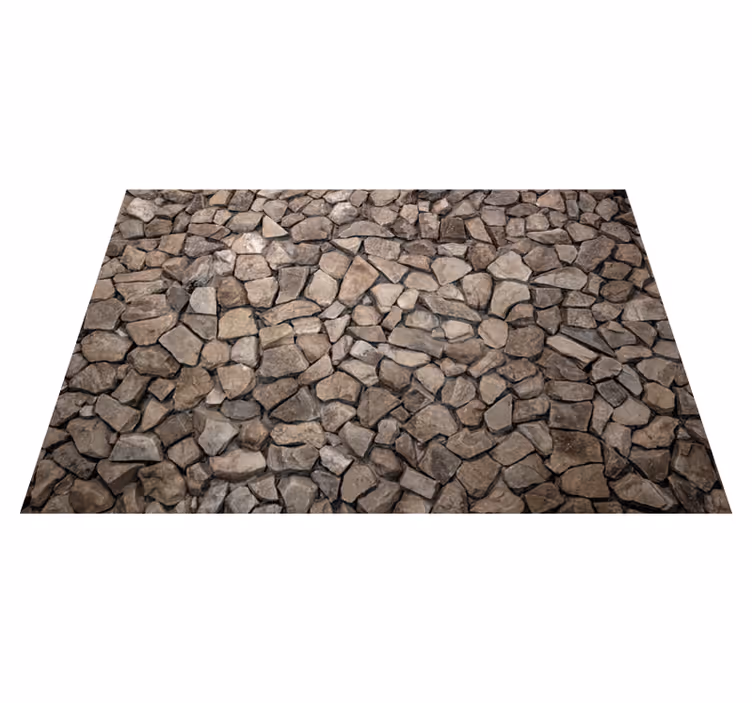 Tappeto vinile motivi pietre 3d rustiche - TenStickers