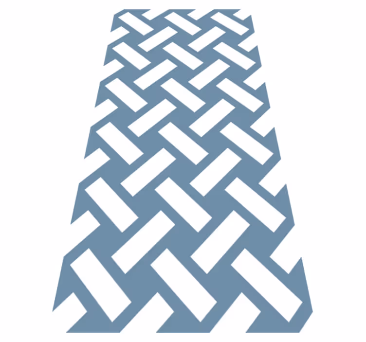 Tappeto vinile motivi geometrico blu a quadrati - TenStickers