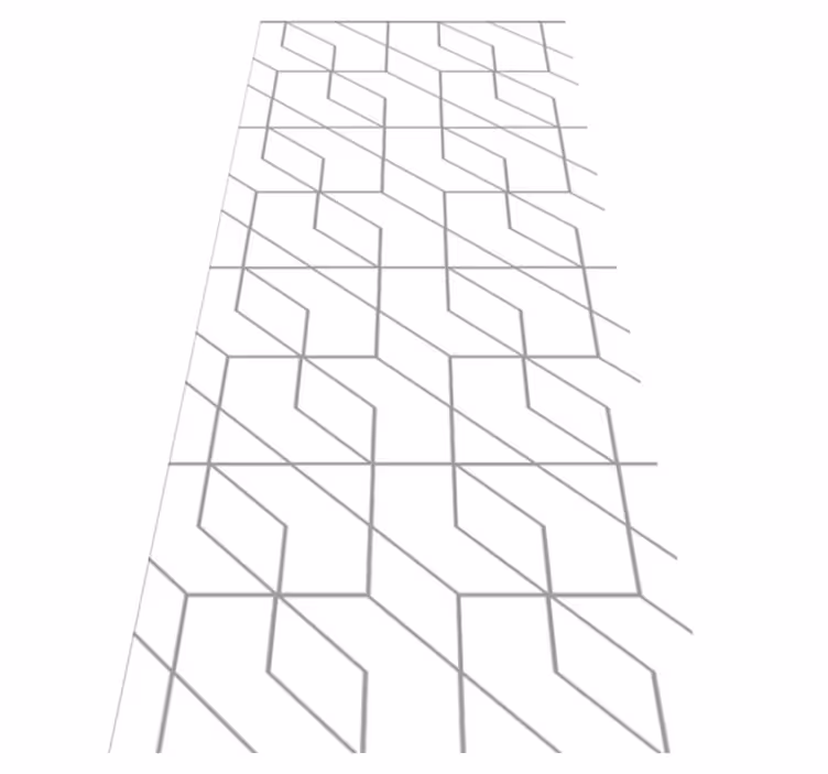 Tappeto vinile motivi geometrico minimalista bianco - TenStickers