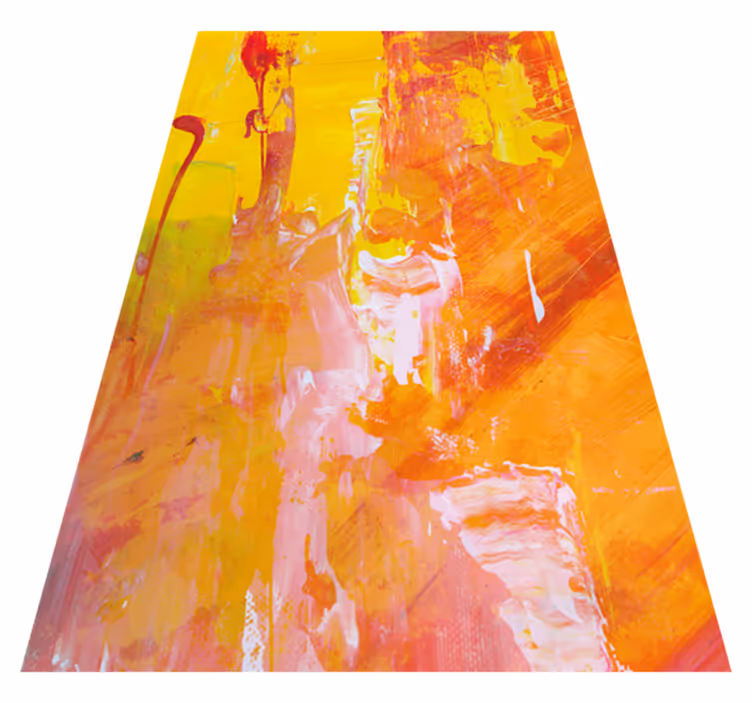 Tappeto vinile motivi design astratto colorato arancione - TenStickers