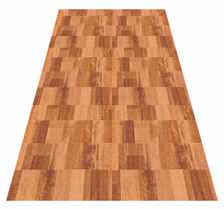 Tappeto vinile motivi quadrati terracotta - TenStickers