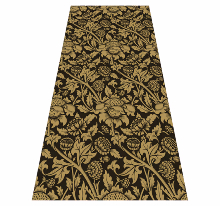 Tappeto vinile vintage motivo floreale francese - TenStickers