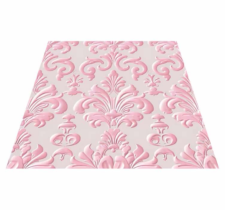 Tappeto vinile vintage motivo rosa - TenStickers