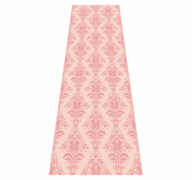 Tappeto vinile vintage motivo floreale rosa provenzale - TenStickers