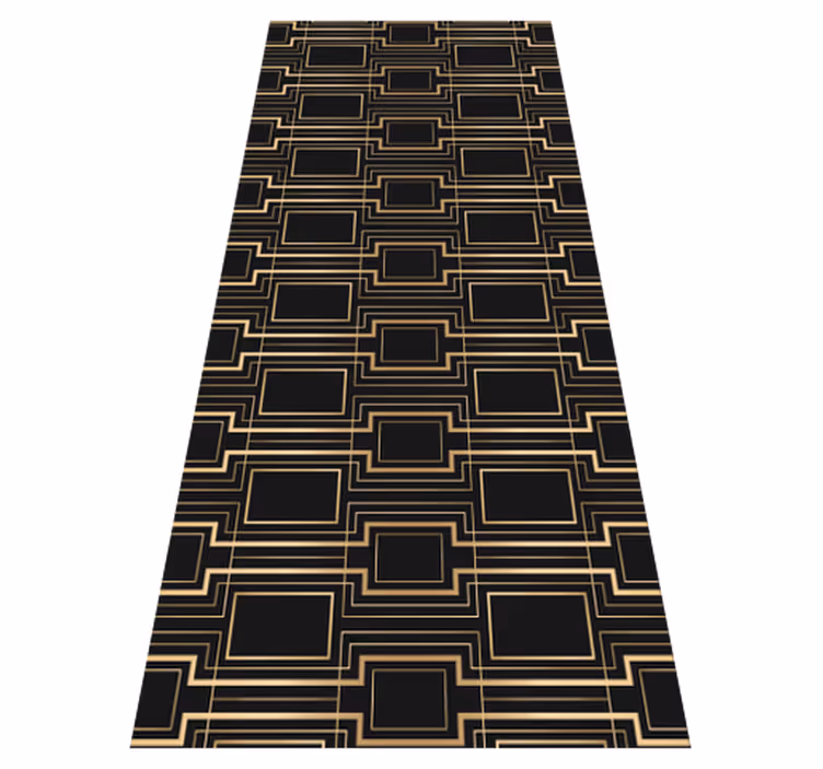 Tappeto vinile vintage motivo decorativo cornici oro - TenStickers