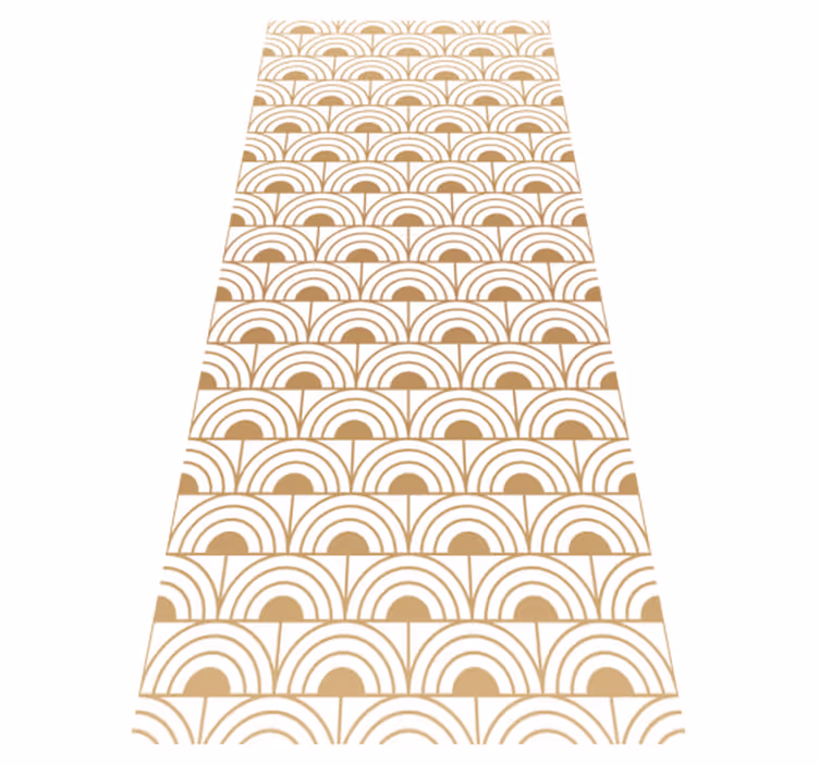Tappeto vinile vintage motivo ad arco oro degradé - TenStickers