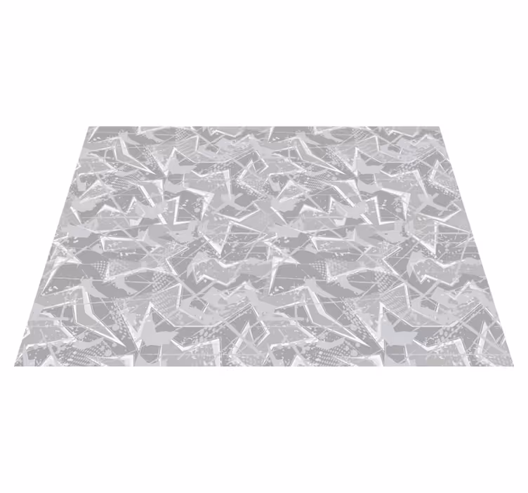 Tappeto vinile vintage grigio grafica anni 80 - TenStickers