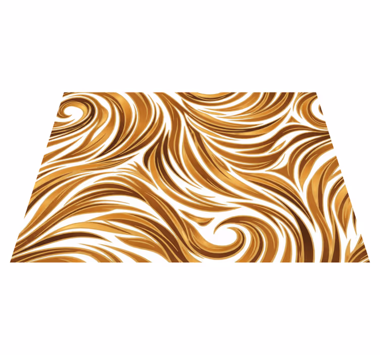 Tappeto vinile vintage ottiche pelliccia dorata - TenStickers