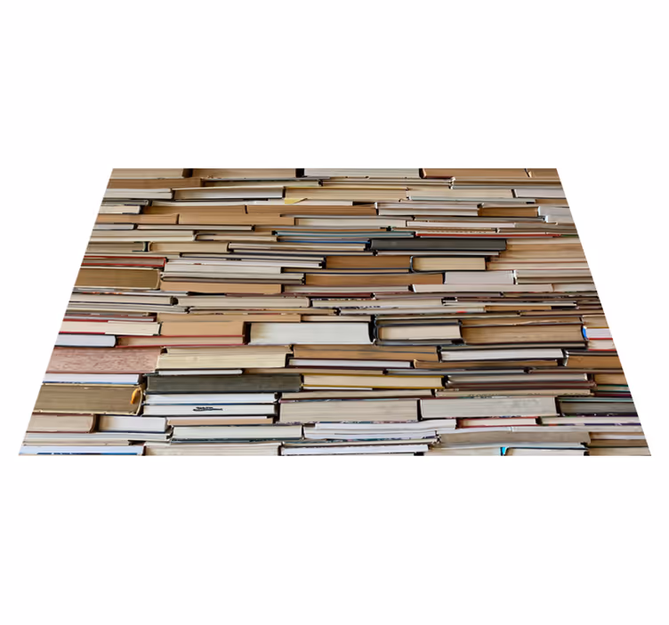 Tappeto vinile vintage libri impilati - TenStickers