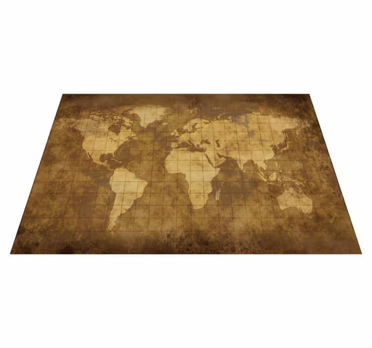 Tappeto vinile mappamondo mappamondo vintage per bambini - TenStickers