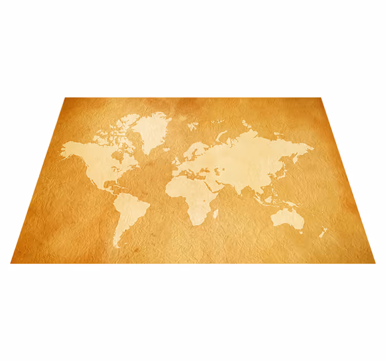 Tappeto vinile mappamondo murale mappa vintage - TenStickers