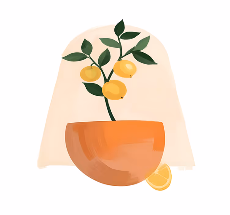 Tappeto vinile fiori albero da frutto piccolo - TenStickers