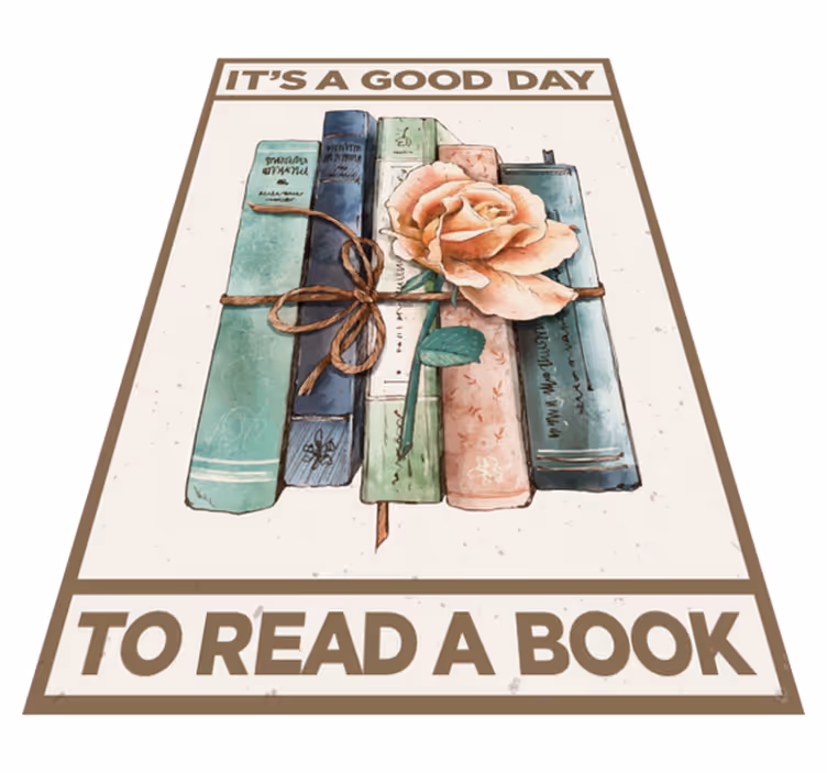 Tappeto vinile frase libri - TenStickers