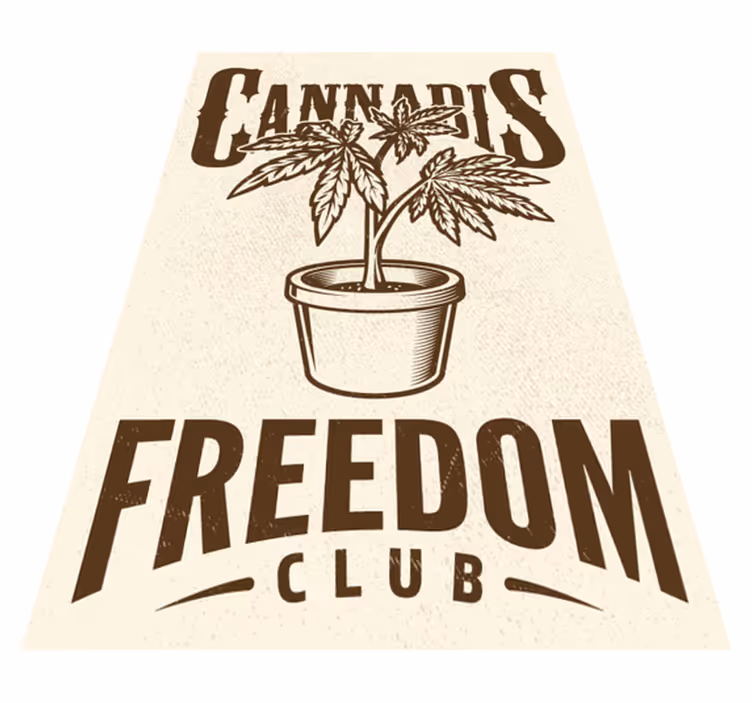 Tappeto vinile frase club della cannabis - TenStickers