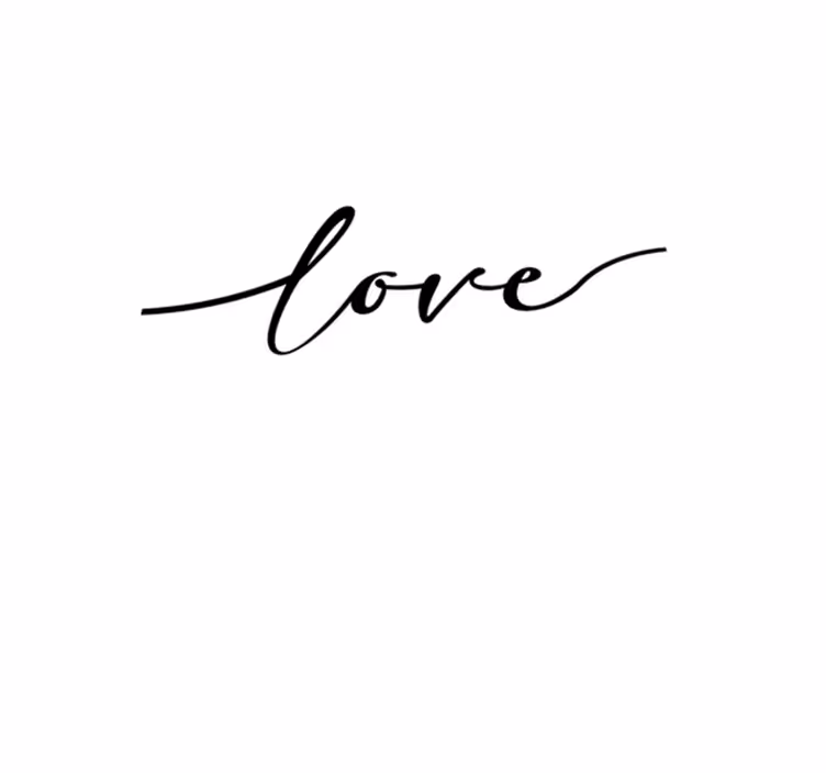 Tappeto vinile frase parola d'amore - TenStickers