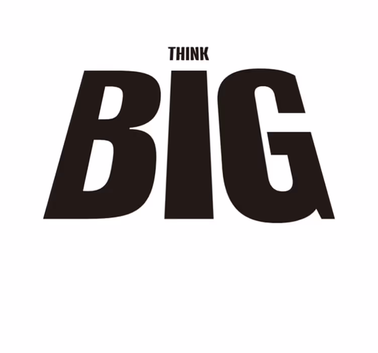 Tappeto vinile frase pensa in grande - TenStickers