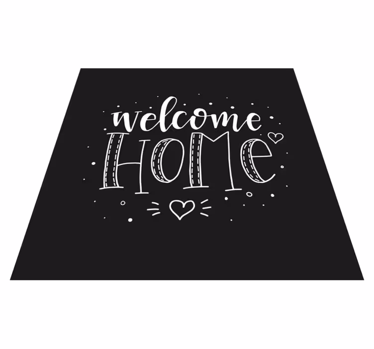 Tappeto vinile frase benvenuto a casa - TenStickers