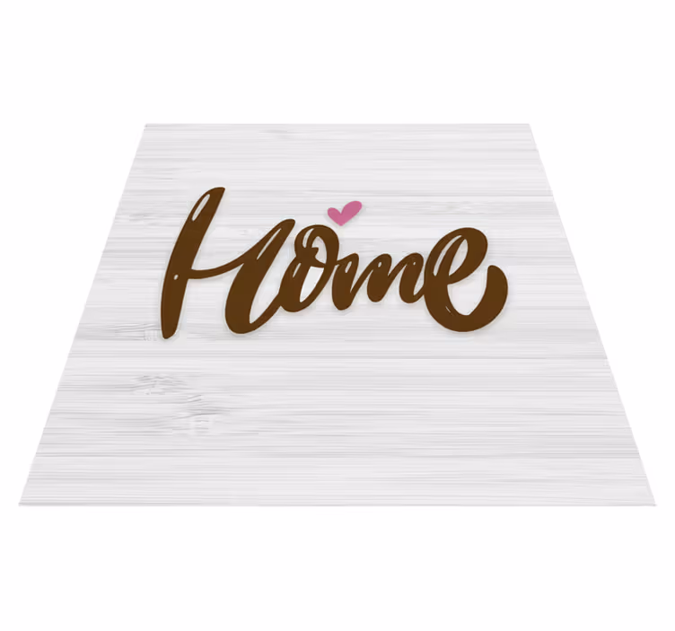 Tappeto vinile frase casa bianca vintage su tavola legno - TenStickers