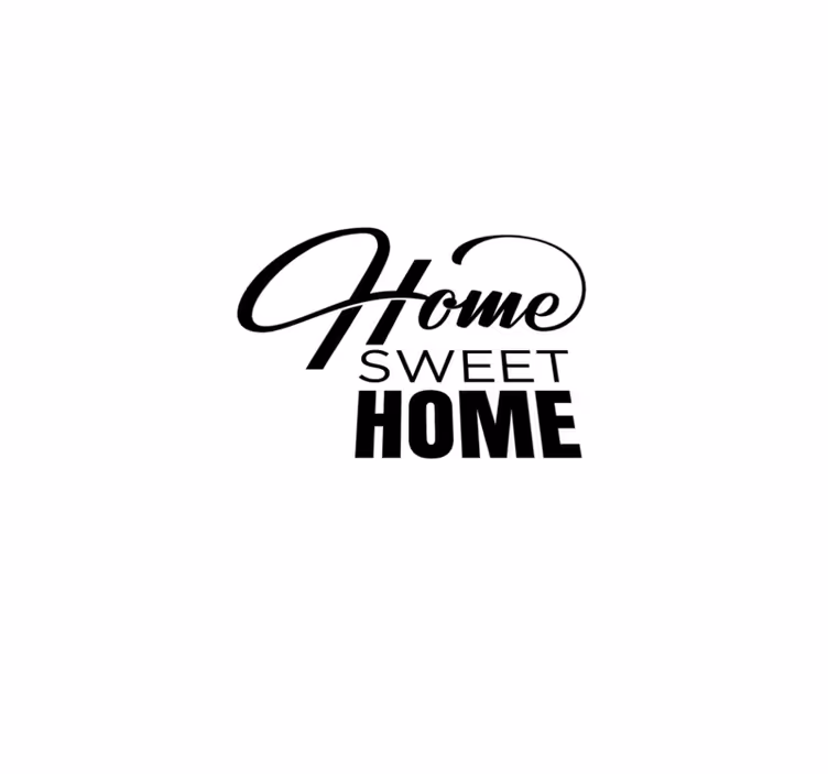 Tappeto vinile frase casa dolce casa stile minimalista - TenStickers