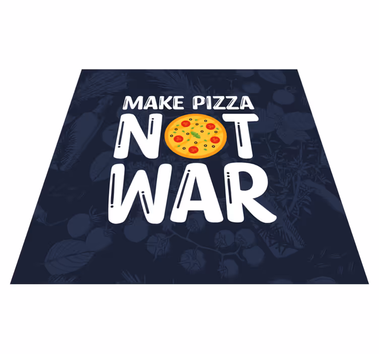 Tappeto vinile frase le citazioni divertenti fanno pizza - TenStickers