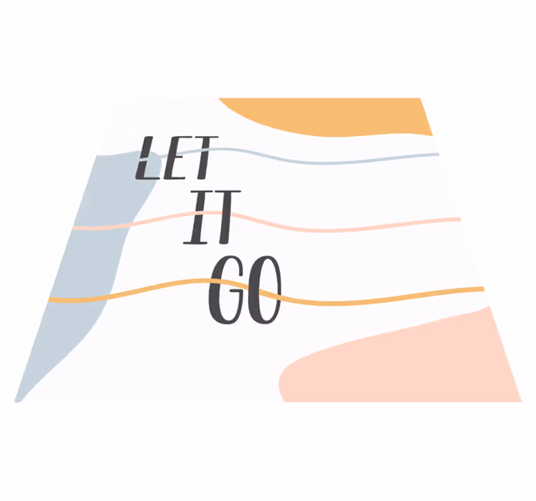 Tappeto vinile frase design con colori pastello - TenStickers