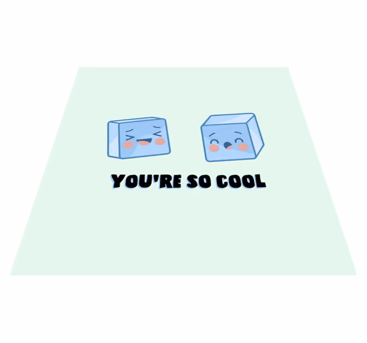 Tappeto vinile frase sei così cool cubetti di ghiaccio - TenStickers