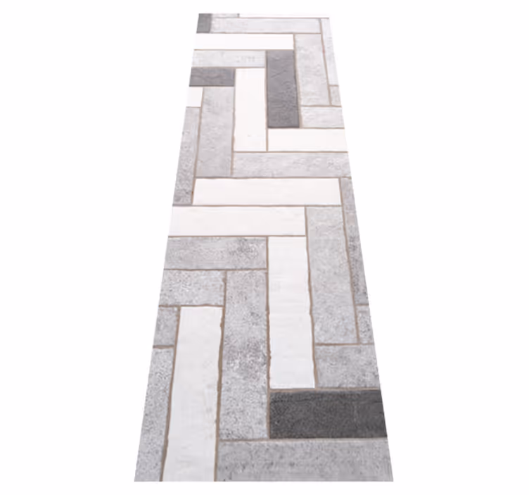 Tappeto vinile motivi motivo chevron grigio caldo - TenStickers