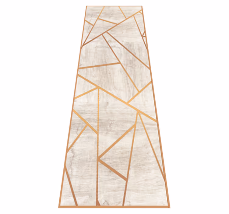 Tappeto vinile motivi texture legno noce geometrica - TenStickers