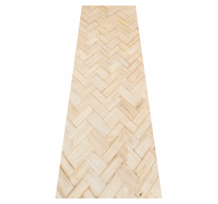 Tappeto vinile motivi parquet a spina di pesce bianco - TenStickers