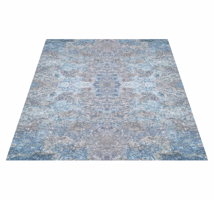 Tappeto vinile motivi texture marmo blu chiaro e beige - TenStickers