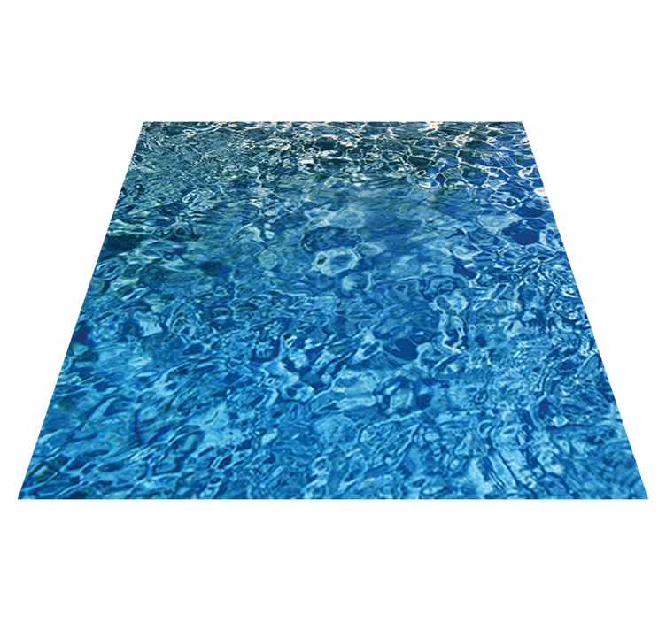 Tappeto vinile motivi acqua blu realistica - TenStickers