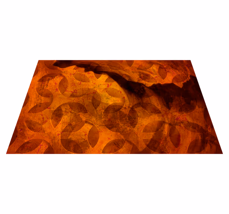 Tappeto vinile geometrico astratto arancione - TenStickers