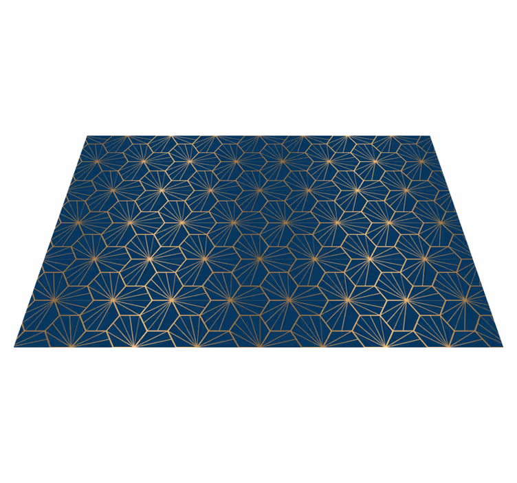 Tappeto vinile geometrico motivo geometrico elegante - TenStickers