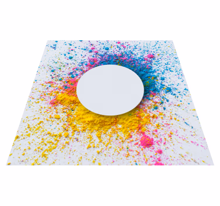 Tappeto vinile geometrico spruzzo circolare - TenStickers