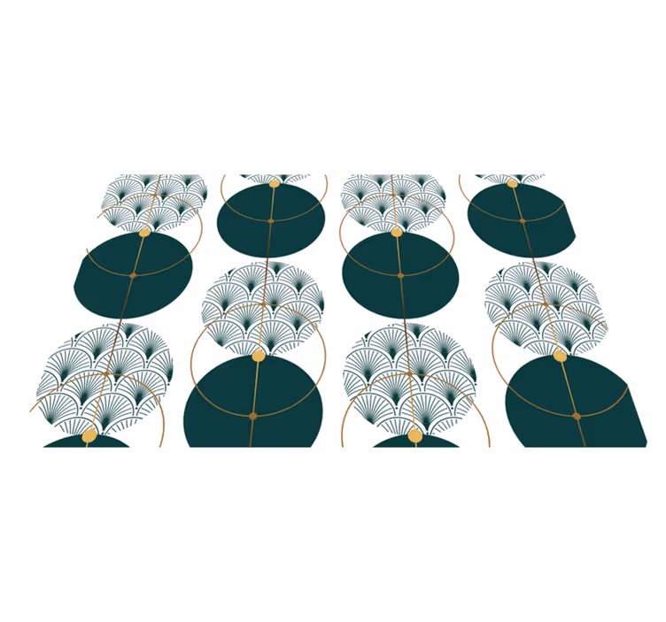 Tappeto vinile geometrico stile glamour geo art - TenStickers