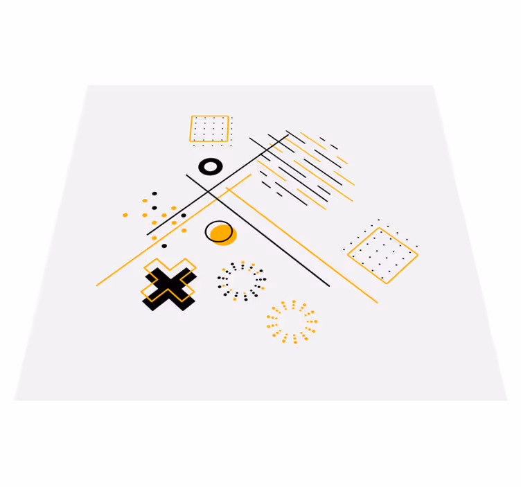 Tappeto vinile geometrico cerchi concentrici - TenStickers