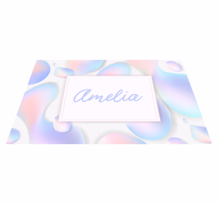 Tappeto vinile geometrico fluido personalizzato - TenStickers