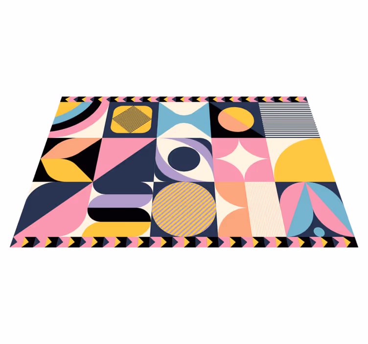 Tappeto vinile geometrico arte geometrica multiforme - TenStickers