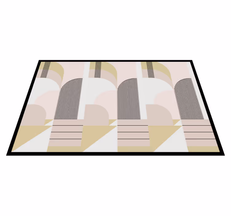 Tappeto vinile geometrico design urbano pastello - TenStickers