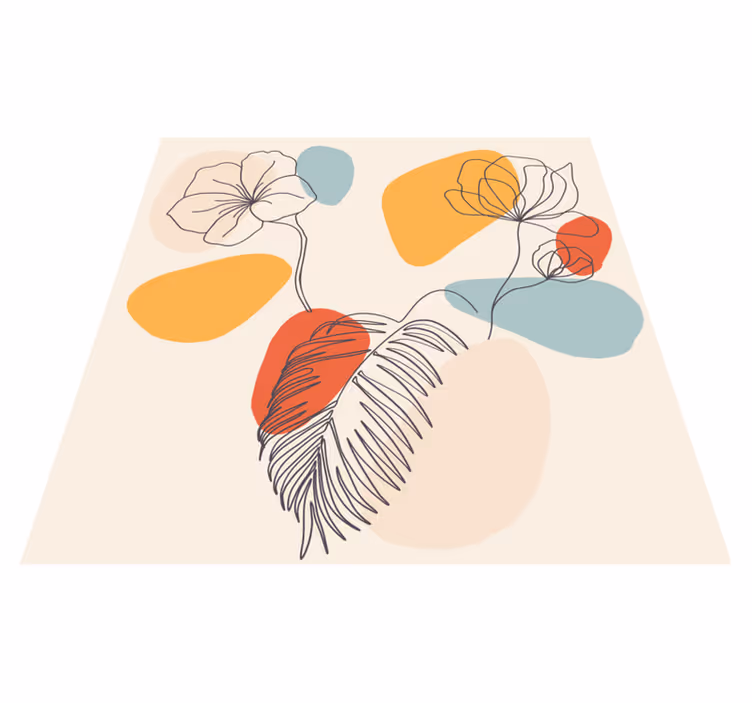Tappeto vinile geometrico arte murale botanica - TenStickers